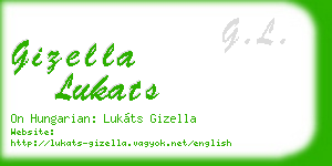 gizella lukats business card